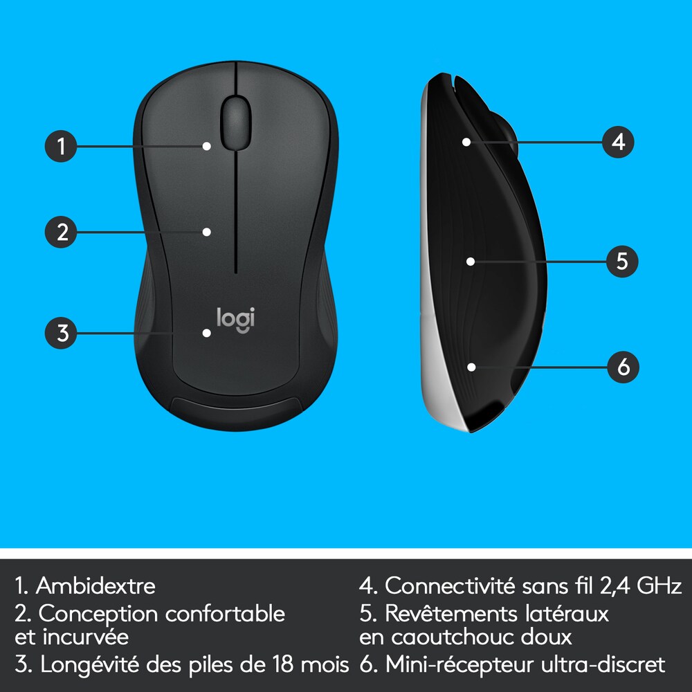 Logitech MK540 Advanced Kabellose Maus-Tastaturkombination franz. Layout