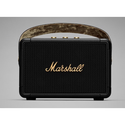 Bass Dome günstig Kaufen-Marshall Kilburn II Tragbarer Bluetooth Lautsprecher Black & Brass schwarz. Marshall Kilburn II Tragbarer Bluetooth Lautsprecher Black & Brass schwarz <![CDATA[• Portabler Bluetooth Lautsprecher • 4