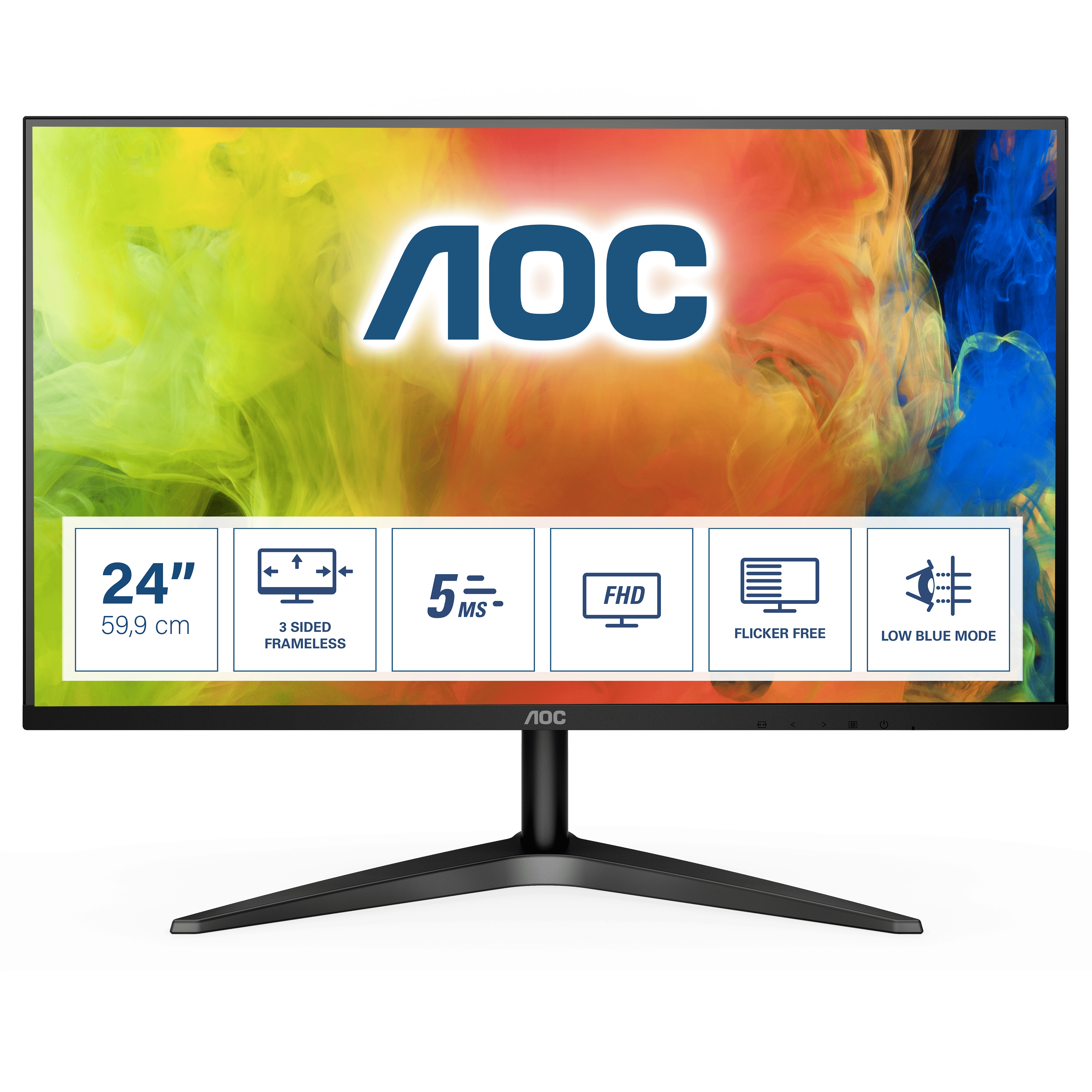 AOC 24B1H 59,9cm (23,6&quot;) FHD IPS Monitor 16:9 VGA/HDMI 5ms 250cd/m&sup2; 50Mio:1