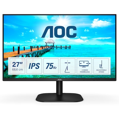 AOC 27B2H 68,6cm (27") FHD IPS Office Monitor 16:9 HDMI/VGA 75Hz 250cd/m² 7ms