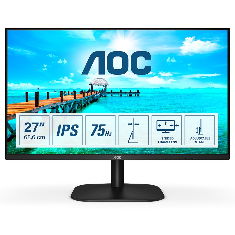 Su 27 günstig Kaufen-AOC 27B2H 68,6cm (27") FHD IPS Office Monitor 16:9 HDMI/VGA 75Hz 250cd/m² 7ms. AOC 27B2H 68,6cm (27") FHD IPS Office Monitor 16:9 HDMI/VGA 75Hz 250cd/m² 7ms <![CDATA[• Energieeffizienzklasse: E • Größe: 68,6 cm(27 Zoll) 16:9, Auflösung: 