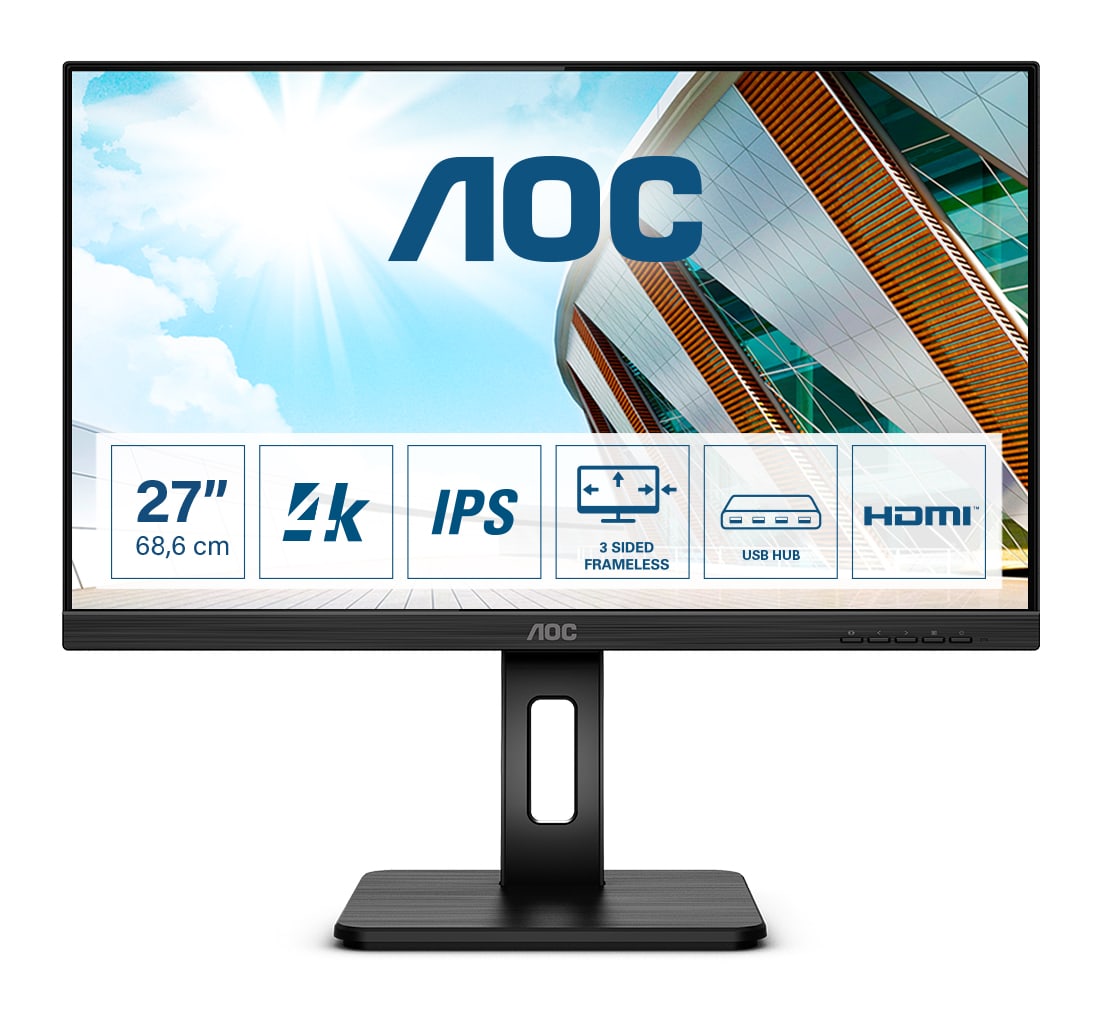 AOC U27P2 68,6cm (27&quot;) 4K UHD IPS Office Monitor 16:9 HDMI/DP Pivot HV