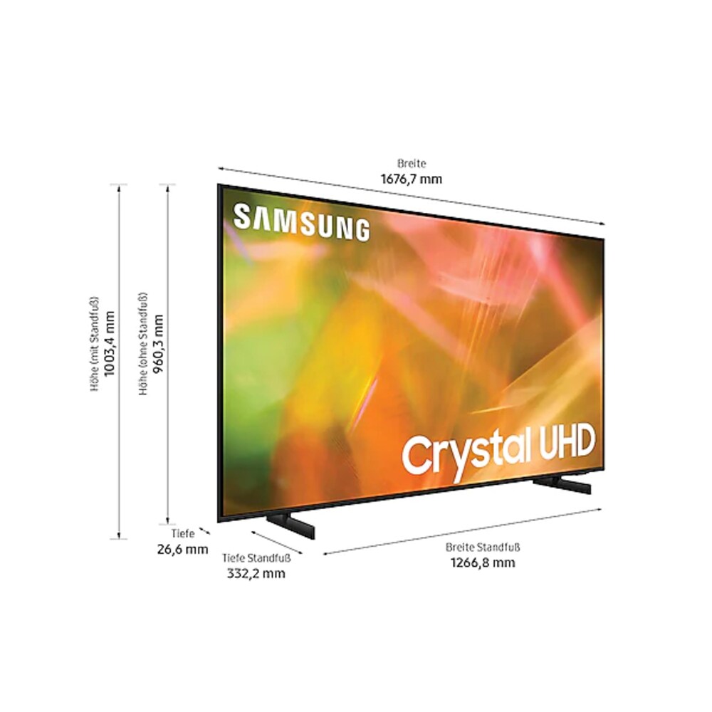 Samsung GU75AU8079U 189cm 75" UHD DVB-C/S2/T2 HD PQI 2100 SMART TV