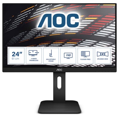 Image of AOC X24P1 61cm (24") WUXGA 16:10 Office-Monitor VGA/DVI/HDMI/DP Pivot HV