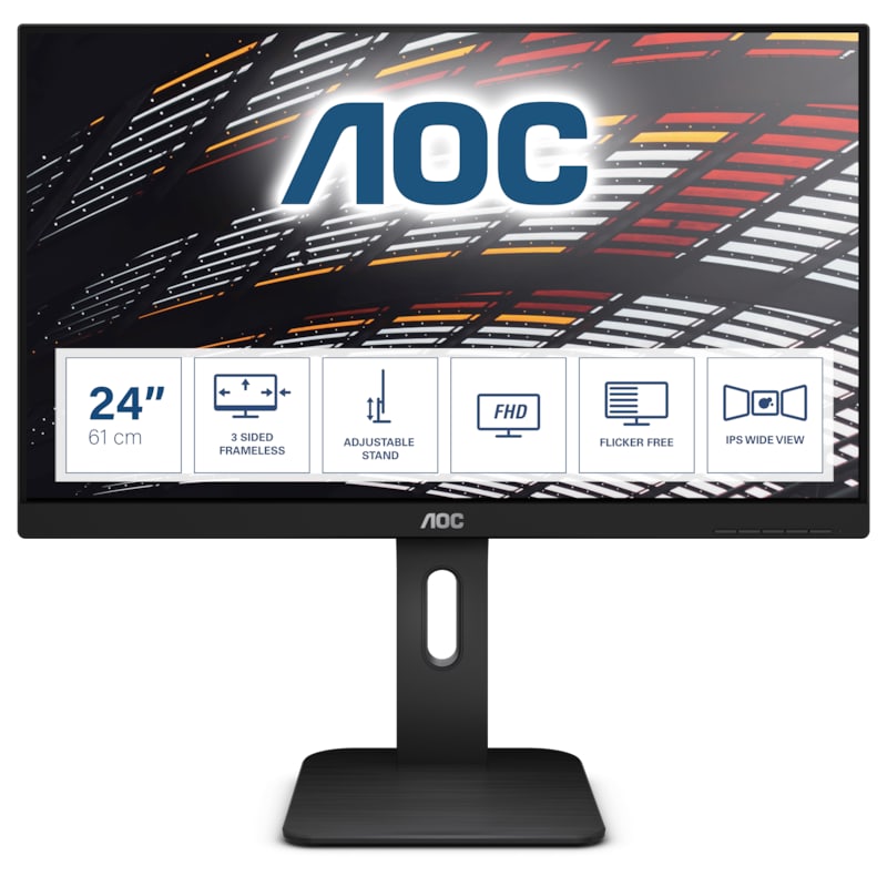 AOC X24P1 61cm (24") WUXGA 16:10 Office-Monitor VGA/DVI/HDMI/DP Pivot HV