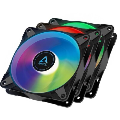 Image of ARCTIC Gehäuselüfter P12 PWM PST A-RGB 0dB schwarz 3er-Pack, 120 mm, 4-pin