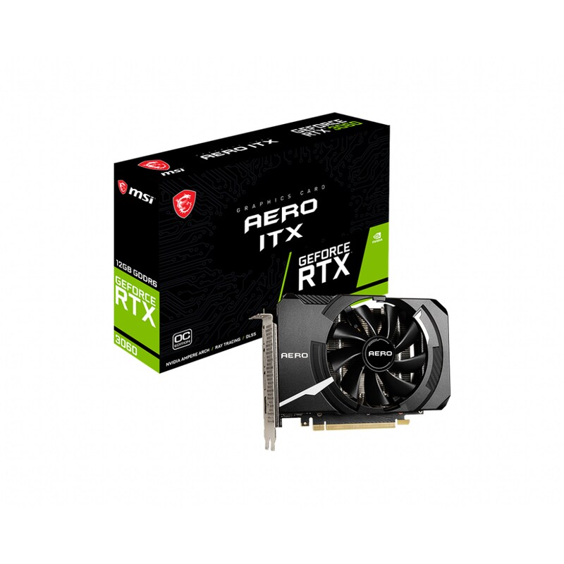 MSI GeForce RTX 3060 Aero ITX OC 12GB GDDR6 Grafikkarte 3xDP/HDMI