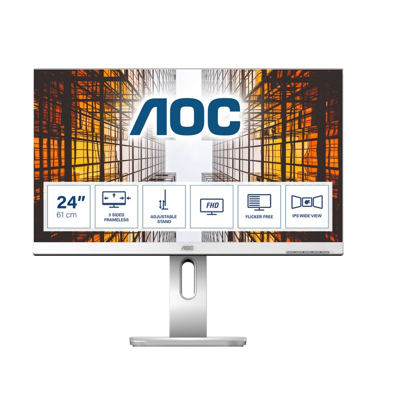 AOC X24P1/GR 61cm (24") Business Monitor 16:10 VGA/DVI/HDMI/DP 4ms 50Mio:1