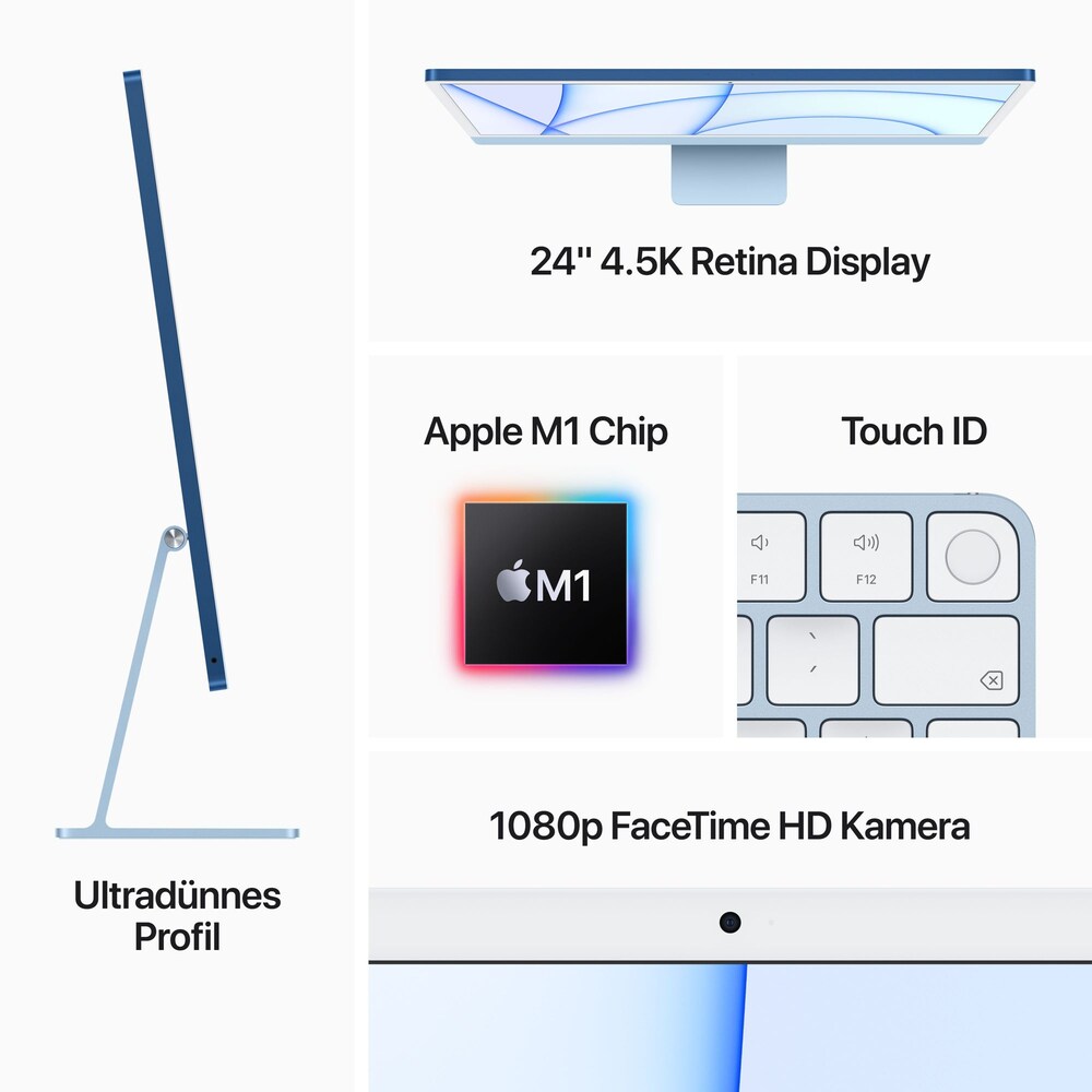 Apple iMac 24" Retina 4,5K 2021 M1/8/512GB 8C GPU Violett BTO