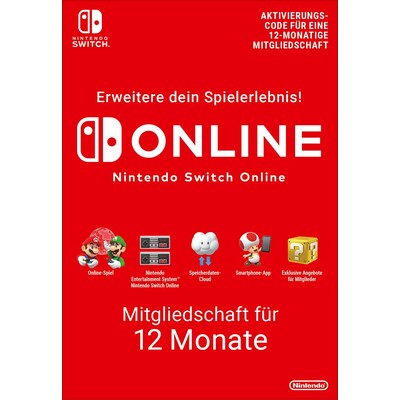 Switch Pro günstig Kaufen-Nintendo Switch Mitgliedschaft 12 Monate 19,99 EUR. Nintendo Switch Mitgliedschaft 12 Monate 19,99 EUR <![CDATA[• Anbieter/Vertragspartner: Nintendo of Europe GmbH • Guthaben/UVP: 19,99 EUR • Produktart: Digitaler Code per E-Mail]]>. 