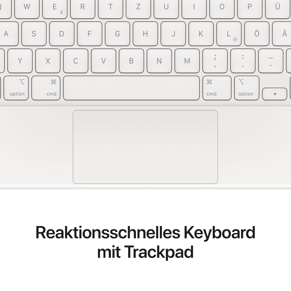 Apple Magic Keyboard für 12,9" iPad Pro (5. Generation) weiß deutsches Layout