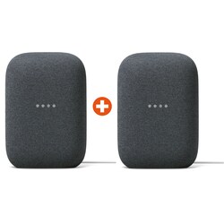 Google Nest Audio Karbon - multiroom-f&auml;higer WLAN-Smart Speaker 2er Set