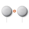 Google Nest Mini - Smarter Lautsprecher mit Sprachsteuerung Kreide 2er Set