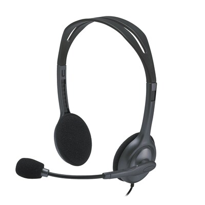 ST LINK günstig Kaufen-Logitech H111 Kabelgebundenes Beidseitiges Headset Stereo 3,5mm Klinke Grau. Logitech H111 Kabelgebundenes Beidseitiges Headset Stereo 3,5mm Klinke Grau <![CDATA[• Anwendungsbereich: Standard, Kopfbügel beidseitig • Kabelgebunden, Grau, 73g • 3,5mm