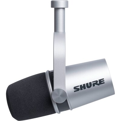 Shure Distribution GmbH Shure Shure MV7-S Dynamisches Podcast Mikrofon Silber | 00042406630818