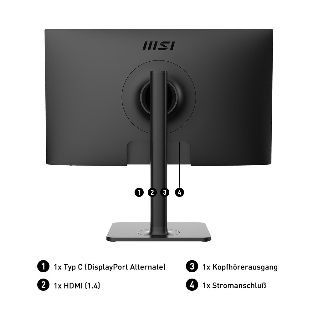 MSI Modern MD241PDE 60cm (23,8") Full HD IPS Monitor HDMI/DP/USB-C 75Hz 5ms