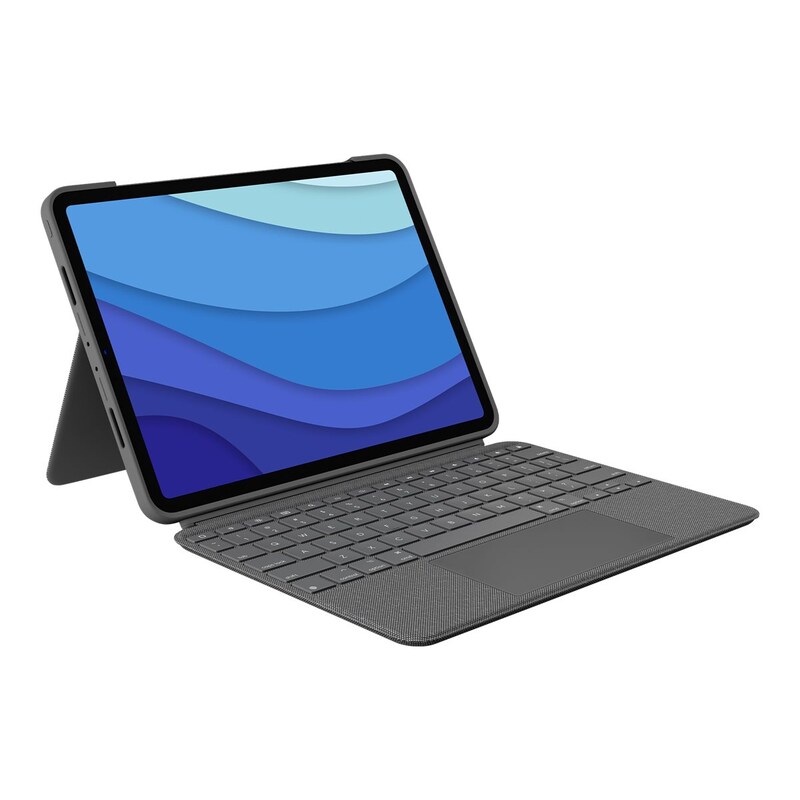 Logitech Combo Touch Tastaturcase Trackpad iPad Pro 11“ (1./ 2./3./4.Gen) Grau