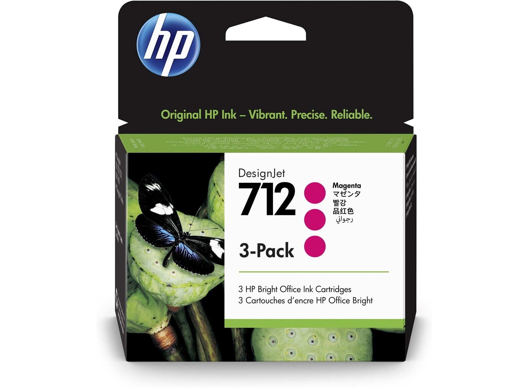 HP 712 3er-Pack magenta DesignJet Druckerpatronen 3ED78A, 29 ml