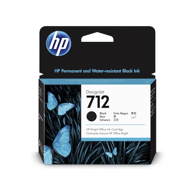 HP 712 schwarz DesignJet Druckerpatronen 3ED71A, 80 ml