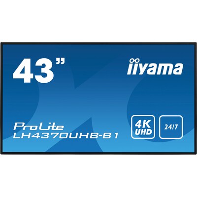 HDMI 4K günstig Kaufen-iiyama ProLite LH4370UHB-B1 108cm (42,5") 4K UHD Digital Signage Monitor HDMI. iiyama ProLite LH4370UHB-B1 108cm (42,5") 4K UHD Digital Signage Monitor HDMI <![CDATA[• Energieeffizienzklasse: G • Größe: 108 cm(42 Zoll) 16:9, Auflösung: 3.84