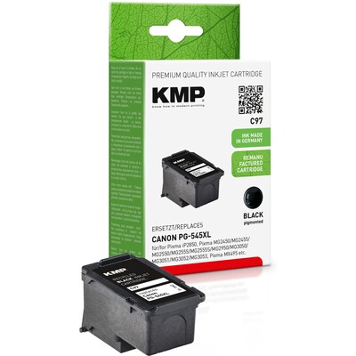 Ersetzt günstig Kaufen-KMP Tintenpatrone Schwarz ersetzt Canon PG-545XL (8286B001). KMP Tintenpatrone Schwarz ersetzt Canon PG-545XL (8286B001) <![CDATA[• KMP C97 Druckerpatrone kompatibel zu Canon PG545XL (8286B001) • Farbe: Schwarz • Inhalt: ca. 15ml für ca. 400 Seiten