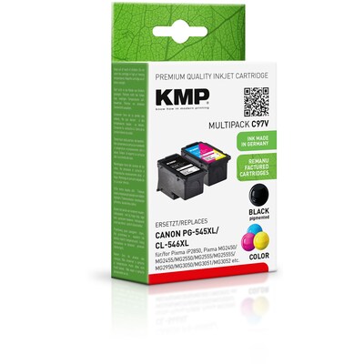 KMP Tintenpatronen Multipack ersetzt Canon PG-545XL + CL-546XL (BK + Farbig)