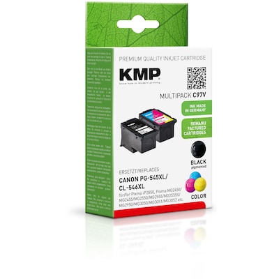 KMP Multipack günstig Kaufen-KMP Tintenpatronen Multipack ersetzt Canon PG-545XL + CL-546XL (BK + Farbig). KMP Tintenpatronen Multipack ersetzt Canon PG-545XL + CL-546XL (BK + Farbig) <![CDATA[• KMP C97V Tinte kompatibel zu CL546XL (8288B001) + PG545XL (8286B001) • Farbe: Schwarz