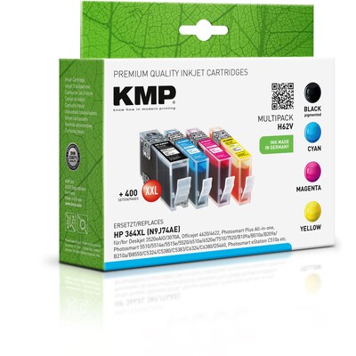 Schwarz Kompatible günstig Kaufen-KMP Tintenpatronen Multipack ersetzt HP 364XL (N9J74AE). KMP Tintenpatronen Multipack ersetzt HP 364XL (N9J74AE) <![CDATA[• KMP H62V Druckerpatronen Multipack kompatible zu HP 364XL N9J74AE • Multipack: Schwarz, Cyan, Magenta, Gelb • Inhalt: Schwarz