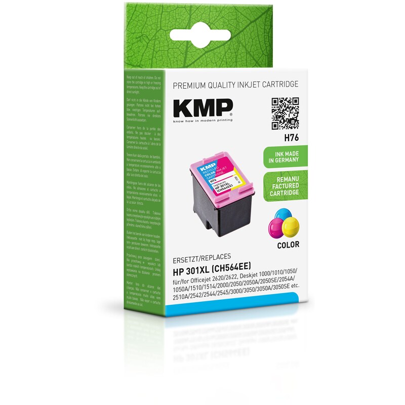 20 XL günstig Kaufen-KMP Tintenpatrone Farbig ersetzt HP 301XL (CH564EE). KMP Tintenpatrone Farbig ersetzt HP 301XL (CH564EE) <![CDATA[• KMP H76 Druckerpatrone kompatibel zu HP 301XL (CH564EE) • Farbe: Farbig • Inhalt: 6ml • Kompatibel zu: HP Officejet 4630 / 2620 / Envy 4500