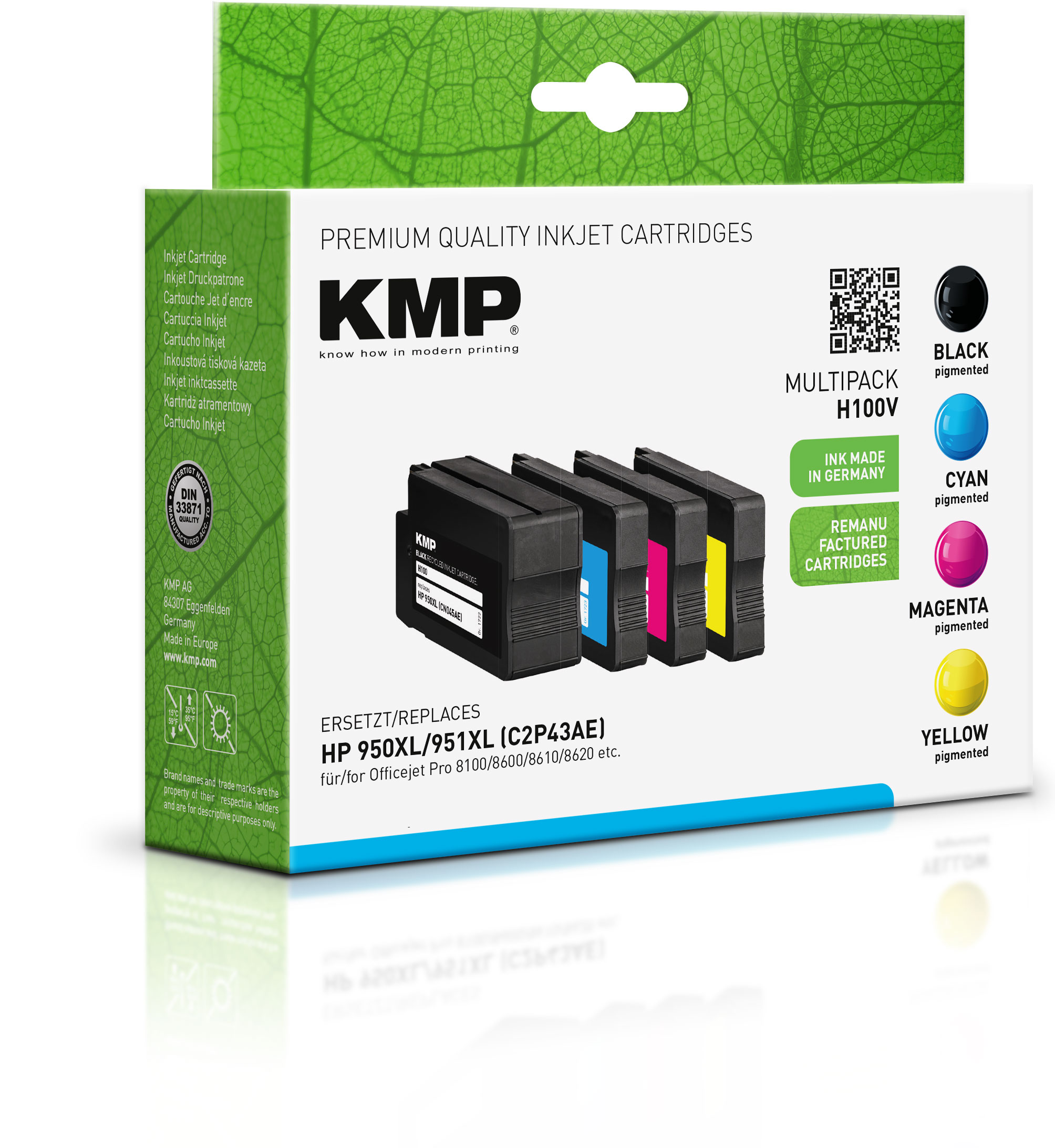 KMP Tintenpatronen Multipack ersetzt HP 950XL + 951XL (C2P43AE)