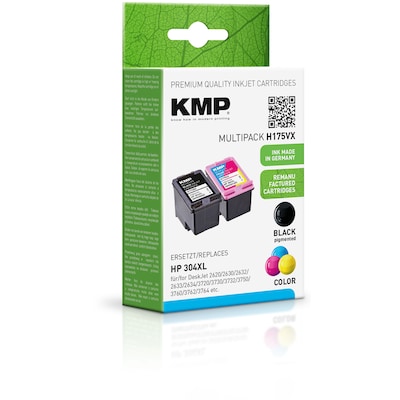 KMP Multipack günstig Kaufen-KMP Tintenpatronen Multipack Schwarz + Farbig ersetzt HP 304XL (N9K08AE N9K07AE). KMP Tintenpatronen Multipack Schwarz + Farbig ersetzt HP 304XL (N9K08AE N9K07AE) <![CDATA[• KMP H175VX Druckerpatronen kompatibel zu HP304XL (N9K08AE, N9K07AE) • Farbe: 