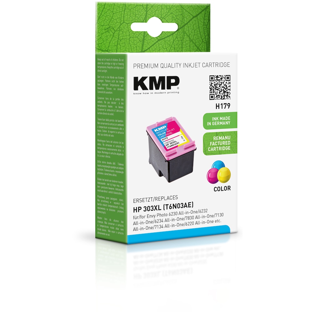 KMP Tintenpatrone Farbig ersetzt HP 303XL (T6N03AE)