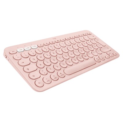 Deutsch  günstig Kaufen-Logitech K380 für Mac Kabellose Tastatur Rose. Logitech K380 für Mac Kabellose Tastatur Rose <![CDATA[• Anwendungsbereich: Studium, Nummernblock integriert • Kabellos, Bluetooth • Layout: deutsch • pink, 400g, 16,0 mm x 279 mm x 124 mm (