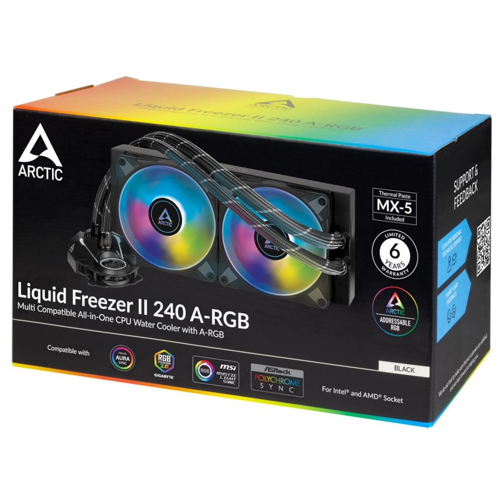 Arctic Liquid Freezer II 240 A-RGB Komplettwasserkühlung für AMD und Intel CPU