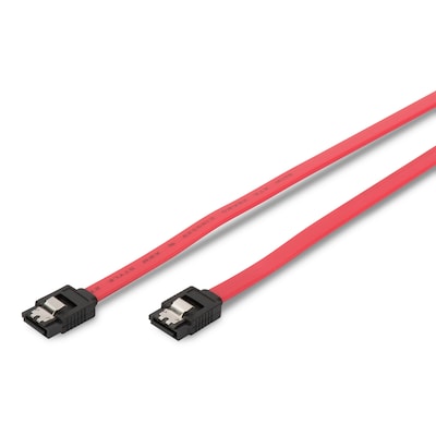 Kanal Kabel günstig Kaufen-DIGITUS SATA Anschlusskabel, L-Typ, m/ Verschluß Bu/Bu, 0.5m, rot. DIGITUS SATA Anschlusskabel, L-Typ, m/ Verschluß Bu/Bu, 0.5m, rot <![CDATA[• SATA-Kabel • Anschlüsse: S-ATA und S-ATA • Farbe: rot, Länge: 0,5m • Mit Ethernet-Kanal (HE