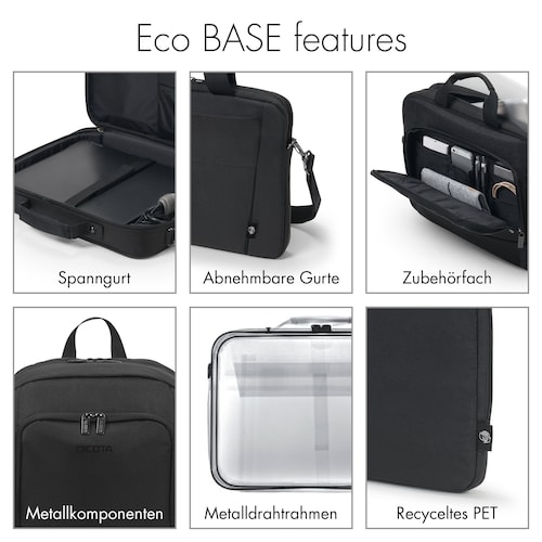 Dicota Eco Multi Base Notebooktasche 43,9cm (15"-17.3") schwarz
