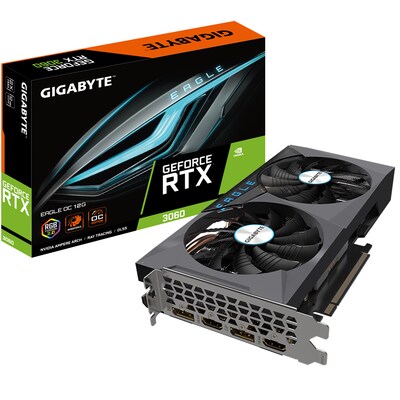 GIGABYTE GeForce RTX 3060 Eagle OC R2.0 12GB GDDR6 Grafikkarte 2xHDMI, 2xDP
