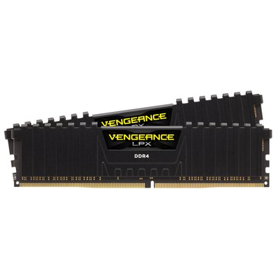 Vengeance günstig Kaufen-64GB (2x32GB) Corsair Vengeance LPX Black DDR4-3200 RAM CL16 RAM Kit. 64GB (2x32GB) Corsair Vengeance LPX Black DDR4-3200 RAM CL16 RAM Kit <![CDATA[• 64 GB (RAM-Module: 2 Stück) • DDR4-RAM 3200 MHz • CAS Latency (CL) 16 • Anschluss:288-pin, Spann