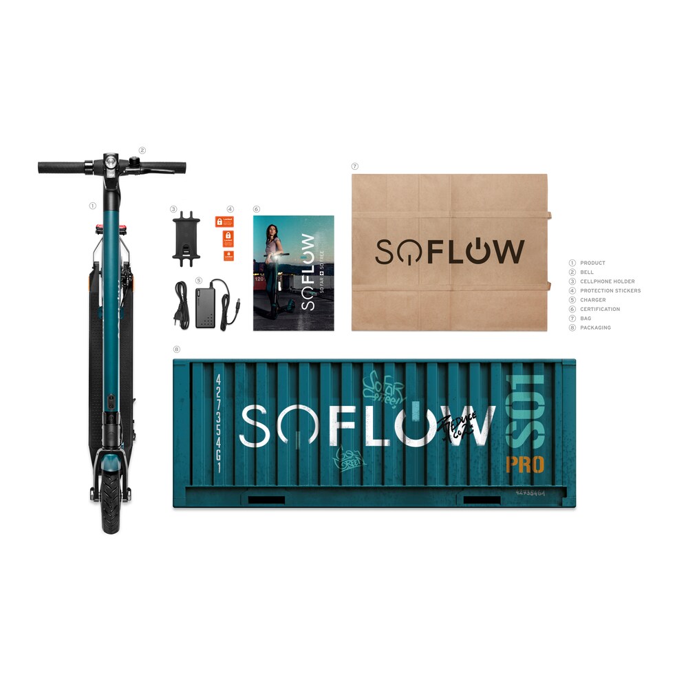 SoFlow SO1 Pro E-Scooter mit Straßenzulassung