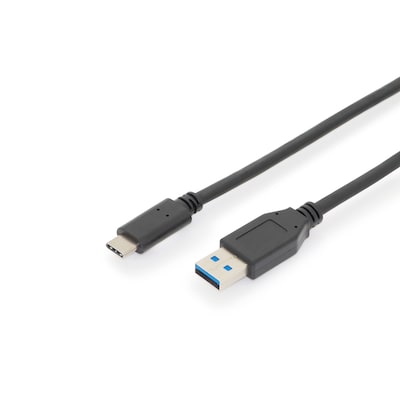Ladekabel günstig Kaufen-DIGITUS USB Type-C Daten-/Ladekabel, USB-C zu USB-A, 1,0m, schwarz. DIGITUS USB Type-C Daten-/Ladekabel, USB-C zu USB-A, 1,0m, schwarz <![CDATA[• USB 3.0 DAten-/Ladekabel • Anschlüsse: USB Typ C und USB Typ A • Farbe: schwarz, Länge: 1,0m • Supe