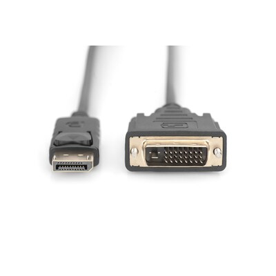 3M Kabel günstig Kaufen-DIGITUS DisplayPort Adapterkabel, DisplayPort -DVI-D, 3,0m, schwarz. DIGITUS DisplayPort Adapterkabel, DisplayPort -DVI-D, 3,0m, schwarz <![CDATA[• Adapter-Adapter • Anschlüsse: Displayport und DVI-D • Farbe: schwarz, Länge: 3m • Full HD Auflös