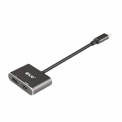Adapter schwarz  günstig Kaufen-Club 3D USB 3.2 Gen2 Typ-C auf DisplayPort und HDMI St./B. 4K60Hz 0,2m schwarz. Club 3D USB 3.2 Gen2 Typ-C auf DisplayPort und HDMI St./B. 4K60Hz 0,2m schwarz <![CDATA[• Adapter-Kabel • Anschlüsse: USB Typ C auf Displayport und HMDI • Farbe: schwar