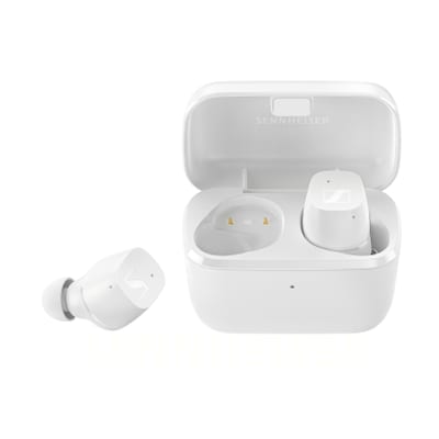 wir in günstig Kaufen-Sennheiser CX True Wireless In-Ear Kopfhörer weiß. Sennheiser CX True Wireless In-Ear Kopfhörer weiß <![CDATA[• Typ: In-Ear Kopfhörer - geschlossen, mit Ladebox, USB-C • Übertragung: Bluetooth, aptX, bis 27h Musikwiedergabe • E