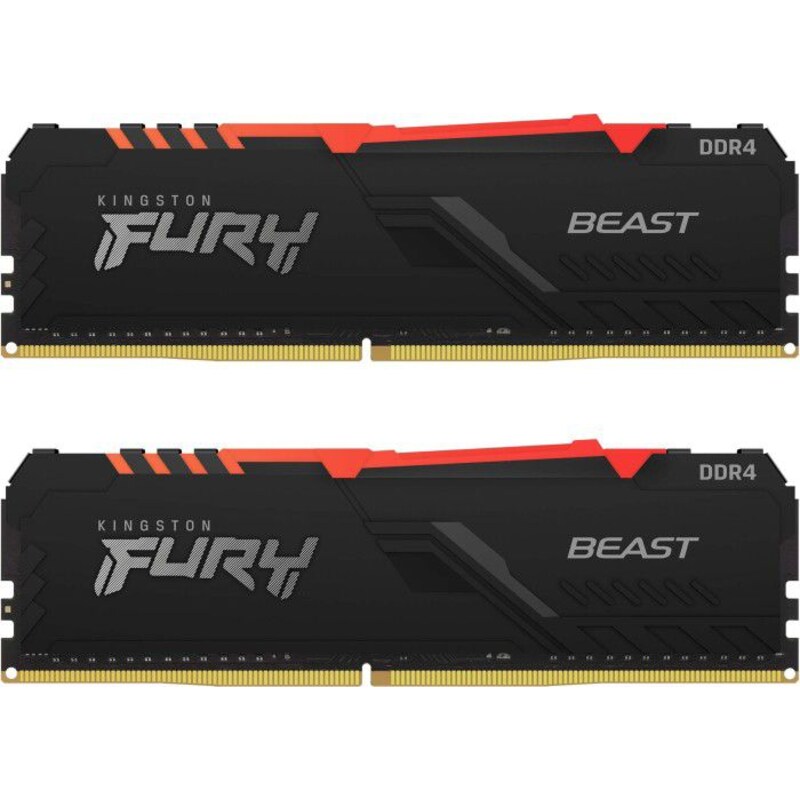 32GB (2x16GB) KINGSTON FURY Beast RGB DDR4-2666 CL16 RAM Gaming Arbeitsspeicher