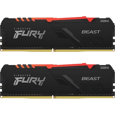 du in günstig Kaufen-16GB (2x8GB) KINGSTON FURY Beast RGB DDR4-3600 CL17 RAM Gaming Arbeitsspeicher. 16GB (2x8GB) KINGSTON FURY Beast RGB DDR4-3600 CL17 RAM Gaming Arbeitsspeicher <![CDATA[• 16 GB (RAM-Module: 2 Stück) • DDR4-RAM 3600 MHz • CAS Latency (CL) 17 • Ansc