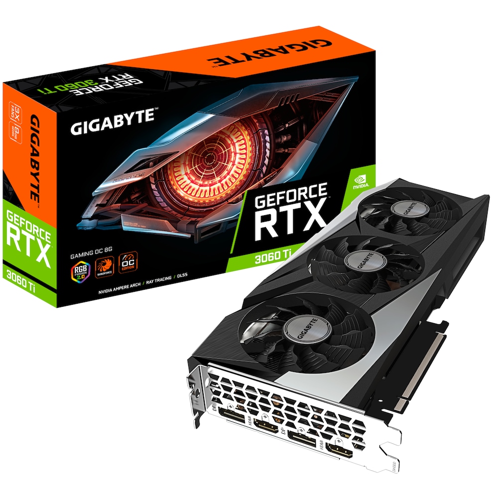 Gigabyte GeForce RTX 3060Ti Gaming OC 8GB GDDR6 Grafikkarte 2xHDMI, 2xDP