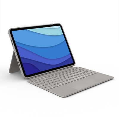 Halterung  günstig Kaufen-Logitech Combo Touch Tastaturcase Trackpad iPad Pro 11“ (1./ 2./3./4.Gen) Sand. Logitech Combo Touch Tastaturcase Trackpad iPad Pro 11“ (1./ 2./3./4.Gen) Sand <![CDATA[• Für iPad Pro 11“ (2022 & 2021 & 2020 & 2018) • Halterung mit 40