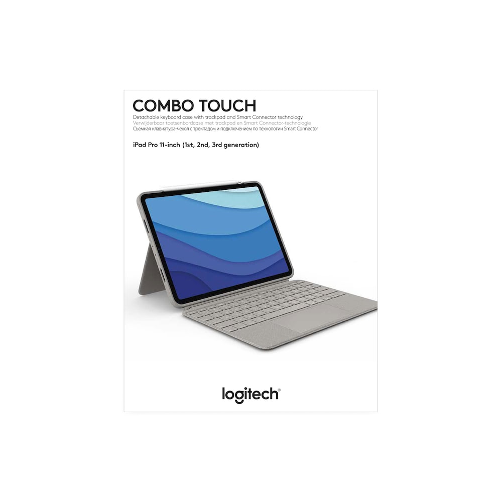 Logitech Combo Touch Tastaturcase Trackpad für iPad Pro 11“ (1./ 2./3.Gen) Sand