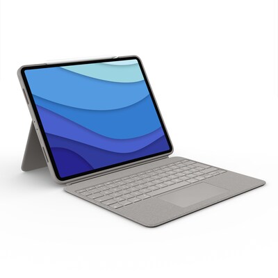 IT and günstig Kaufen-Logitech Combo Touch Tastaturcase Trackpad für iPad Pro 12,9“ (5./6. Gen) Sand. Logitech Combo Touch Tastaturcase Trackpad für iPad Pro 12,9“ (5./6. Gen) Sand <![CDATA[• Passend für das iPad Pro 12,9