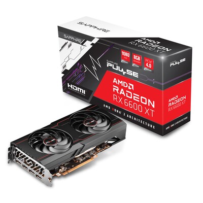 SAPPHIRE AMD Radeon RX 6600 XT OC Pulse Gaming Grafikkarte mit 8GB GDDR6